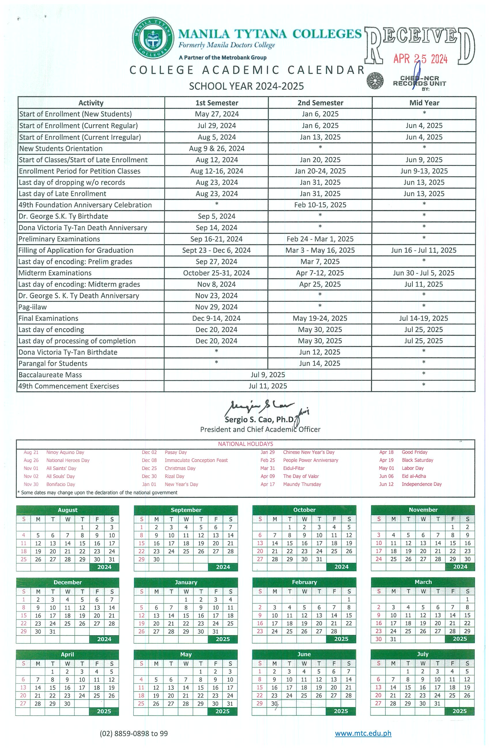 Kcc Academic Calendar Printable Template Calendar