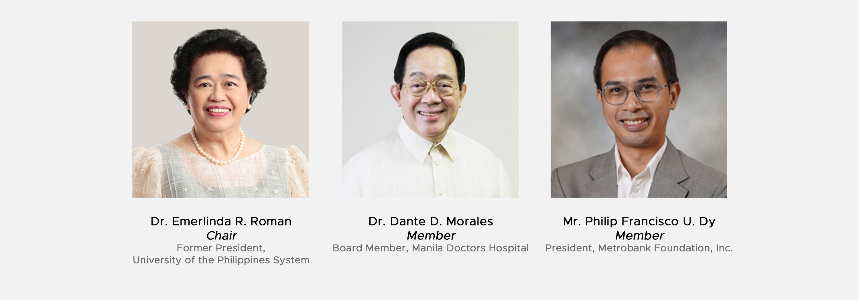 Group photo of the Manila Tytana Colleges Board of Advisors.