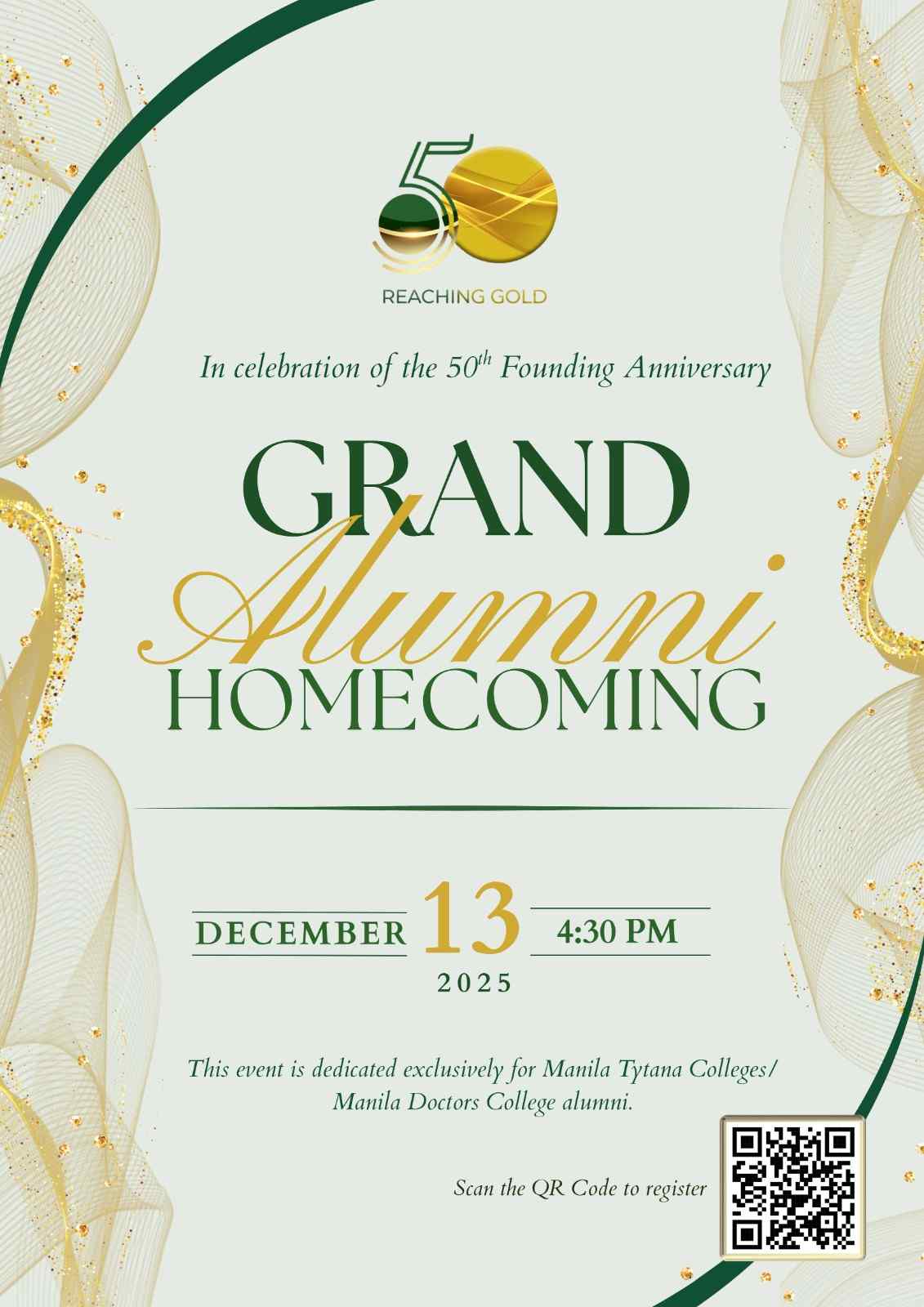 MTC Manila Doctors College Grand Alumni Home Coming RSVP
